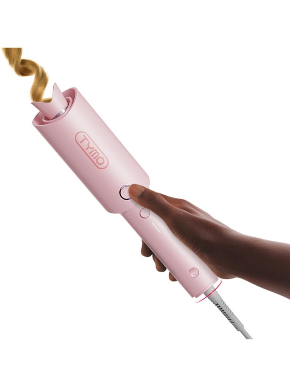 Automatic Rotating Curling Iron for Beach Waves, Portable Hair Curler, Dual